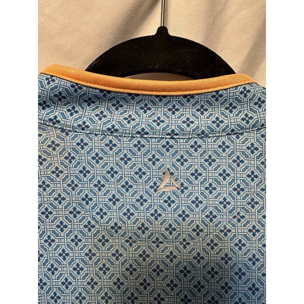 Bermuda Sands Womens Blue Orange Geometric Quarter Zip Golf Dress Large Pocketed - Picture 5 of 7